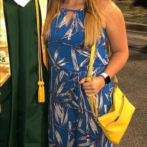 Blue Pattered Jumpsuit